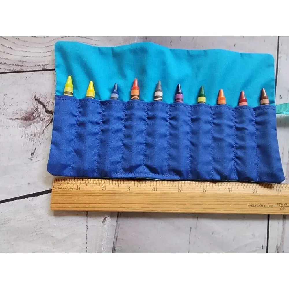 Olaf Crayon Holder Wallet 10 Crayons Handmade